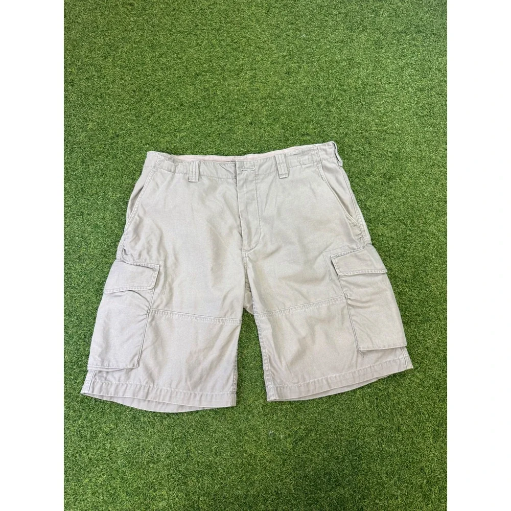 Polo Ralph Lauren Utility Canvas Cargo Shorts Mens 34 Gray Classic Fit‎ Cotton